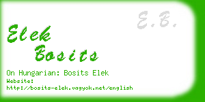 elek bosits business card